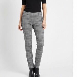 Eliane‎ Rose Plaid Skinny Pants Women Size 8 Gray Black Slim Fit Ankle